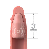 Extensión Fantasy X-tensions Elite 9″ Sleeve Vibrating 3″ Plug w/Remote – Light - Cake Sex Shop 2